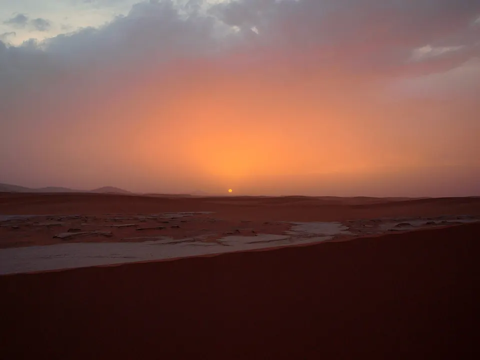 غروب الشمس فعرق شكاكة